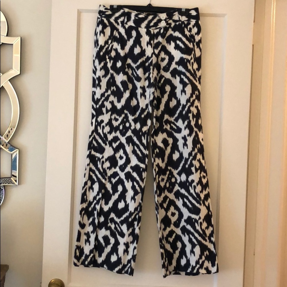 Printed linen pants
